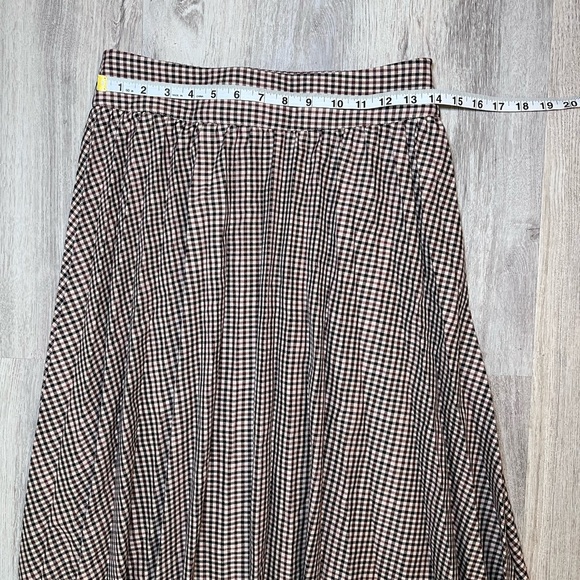 Scotch & Soda Brown and Black Checkered Midi Skirt - Picture 7 of 12